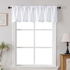 Chyhomenyc Pure White Valances for Windows, Short Window Valance Curtains for - Image 2