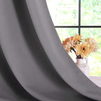 NICETOWN Grey Blackout Curtain Panels - Image 5