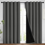 Yakamok Total Blackout Curtains, 2 Thick Layers Completely Blackout Soild by Yakamok