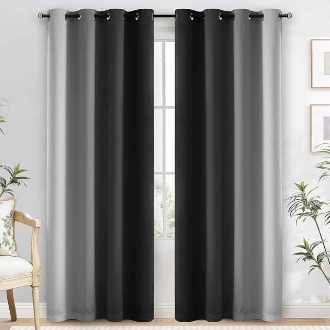 Yakamok 100% Blackout Curtains 63 Inch Length 2 Layers, Light Blocking Thermal - Image 2