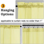 Gwine Short Kitchen Sheer Curtains 24 Inch Length - Image 2