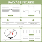 5/8” Diameter Curtain Rods 30-120 Inch, - Image 3