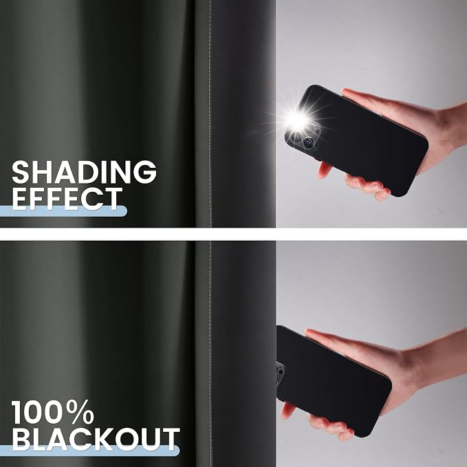 SimpleHome Ombre 100% Blackout Curtains - Image 5