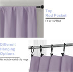 Simplebrand Ava Lilac Short Blackout Curtains - Image 4
