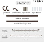 TVWOO Bronze Wrap Around Curtain Rods:5/8Inch Blackout Adjustable Window - Image 7