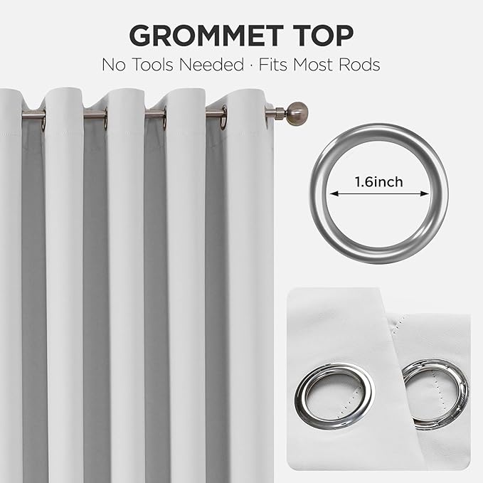 Joydeco Blackout Door Curtain for Doorway Privacy 90 Inches Long, Grommet - Image 9