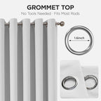 Joydeco Blackout Door Curtain for Doorway Privacy 78 Inches Long, Grommet - Image 9
