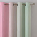 Estelar Textiler Sage and Pink Blackout Curtains 54 Inch Length, Light Blocking - Image 4