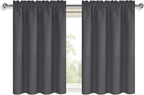 DWCN Short Blackout Curtains 36 inches Length 2 Panels Set, Half Window Rod - Image 9