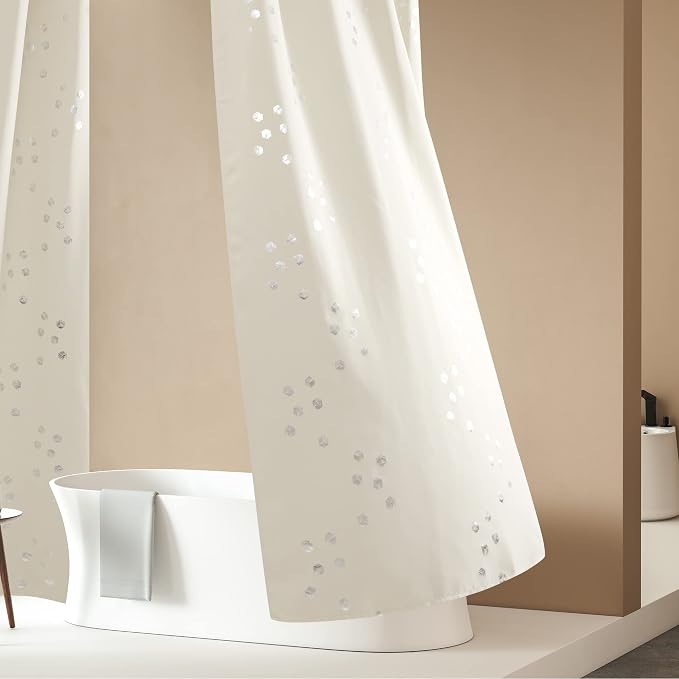 Deconovo Designer Series Silver Cubic Print Room Darkening Curtains - Image 7