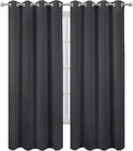 LEMOMO Blackout Curtains 52 x 90 inches Long Dark Grey Curtains Set of 2 Panels by Lemomo