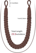 NICEEC 2 Pack Natural Cotton Rope Curtain Tiebacks Elegant Boho Style - Image 3