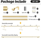 GEEBOBO 2 Pack Gold Curtain Rods - Image 6