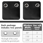 MIULEE 2 Panels 90" Long Blackout Curtains Room Darkening Thermal Insulated - Image 6