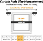 GEEBOBO Black Curtain Rods for Windows 28 to 48 Inch, 1 Inch Adjustable Heavy - Image 5