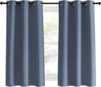 NICETOWN Kitchen Curtains Blackout Drapes, Stone Blue, Thermal Insulated - Image 2