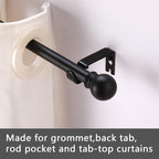 GXOACKJ Curtain Rods for windows 32-48 inch, 5/8 inch Decorative Curtain Rod Set - Image 3