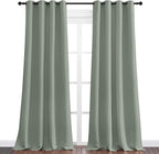 NICETOWN Greyish Green Blackout Curtains 96" Long - Image 2