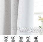 H.VERSAILTEX Linen Curtains 100% Blackout Curtains - Image 6