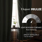 MIULEE 90" Long Room Darkening Curtains Thermal Insulated Drapes Solid Window - Image 2