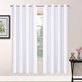 Yakamok White Thermal Insulated Curtains 84 Inch Length Solid Grommet Top by Yakamok