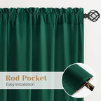HOMEIDEAS Christmas Non-See-Through Hunter Green Privacy Sheer Curtains - Image 5