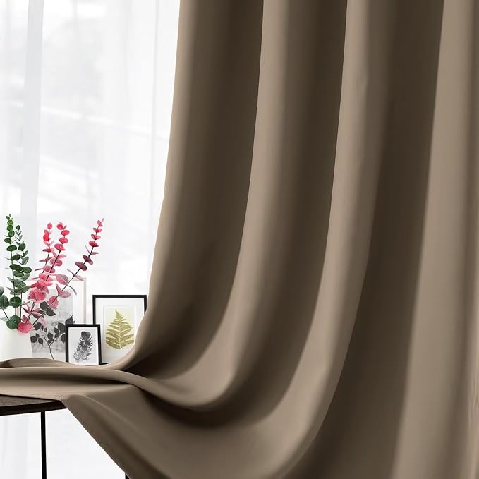 Joydeco Blackout Curtains for Bedroom 90 inch Long 2 Panels, Thermal Insulated - Image 4