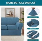 Turquoize 4 Piece Sofa Covers for 3 Cushion Couch Sofa Slipcover - Image 4