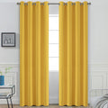 Yakamok Grommet Room Darkening Soft Thermal Insulated Mustard Yellow Blackout by Yakamok