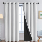 Yakamok 100% Blackout Curtains 84 Inches Long, 2 Thick Layers Heat and Full by Yakamok