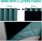 NICETOWN 100% Blackout Blinds, Sea Teal, Laundry Room Decor Window Treatment - Image 5