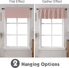Chyhomenyc Blush Pink Valances for Window, Room Darkening Short Curtains for - Image 2
