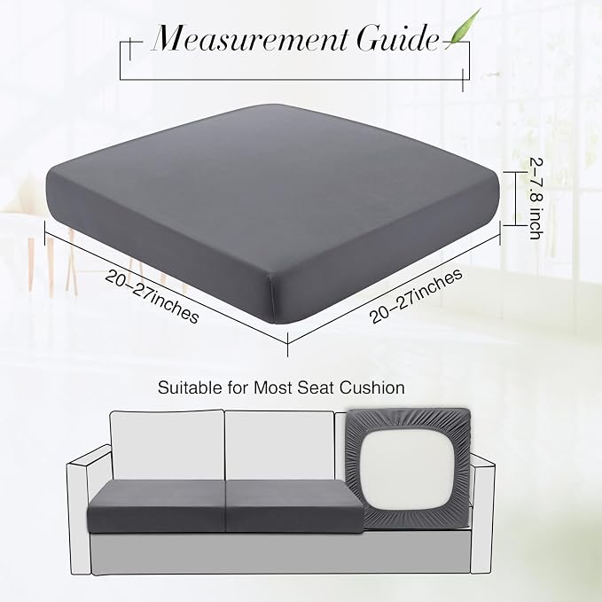 Newwiee Set of 4 Stretch Patio Cushion Covers Sofa Couch Seat Chair Slipcovers - Image 2