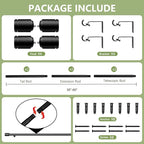 5/8” Diameter Curtain Rods 30-60 Inch, - Image 3