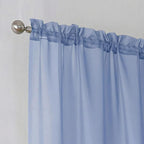 Simplebrand Denim Short Sheer Curtains 45 Inch Length - Image 6