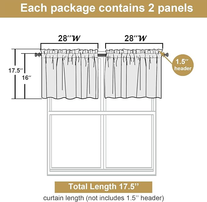 Lecloud Leia Ivory Sheer Valances - Image 3