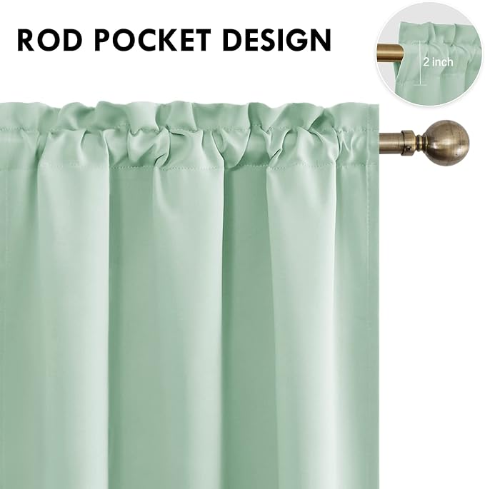 DWCN Blackout Curtains Room Darkening Thermal Insulated Bedroom Curtains Window - Image 5