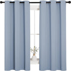 NICETOWN Vintage Blue Blackout Curtains 45 inches Length - Image 2