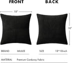 MIULEE Black Decorative Throw Pillow Covers 18x18 Inch - Image 6
