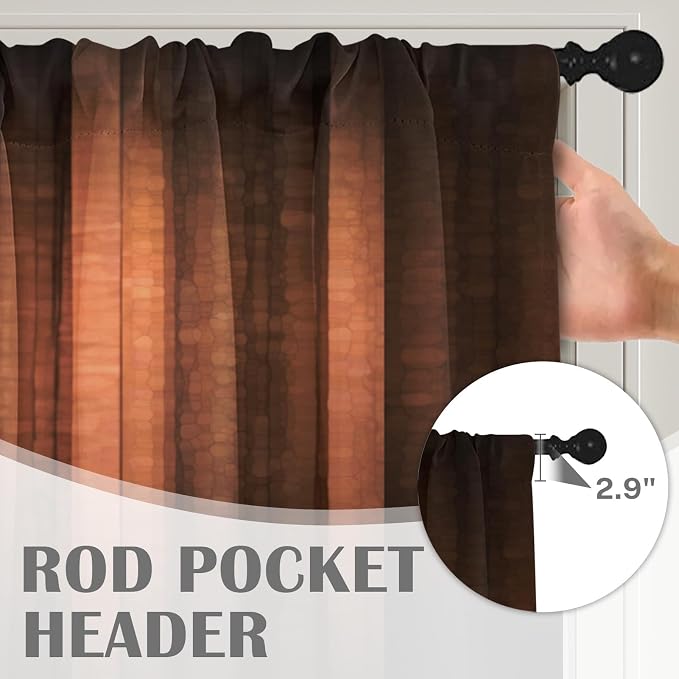 Emvency 2 Pack Valances Window Treatments, 52x12 Inch Rod Pocket Valances - Image 5