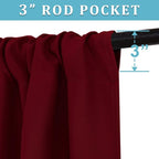 RYB HOME Cafe Blackout Curtains 24 inch Length, RV Curtains - Image 3