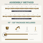 Lootkell Warm Gold Curtain Rods - Image 9
