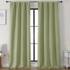 Simplebrand Ava Sage Green Blackout Curtains by Simplebrand