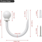Sumnacon Set of 2 Decorative Curtain Holdbacks, Wall Mounted Aluminum Alloy - Image 4