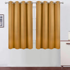 LEMOMO Mustard Yellow Thermal Blackout Curtains/52 x 54 Inch/Set of 2 Panels by Lemomo