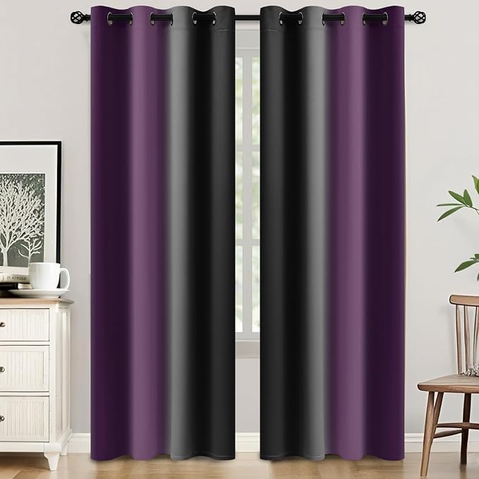 SimpleHome Ombre Room Darkening Curtains 84 inches Length by SimpleHome