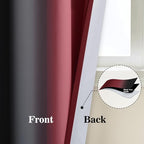 Yakamok Blackout Ombre Burgundy and Black Curtains - Image 7