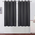 LEMOMO Dark Grey Blackout Curtains 66 x 63 Inch Length/Set of 2 Curtain by Lemomo