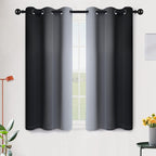 SimpleHome Ombre Room Darkening Curtains 45 inches Length by SimpleHome