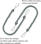 BEL AVENIR Curtain Rope Tiebacks, Drapery Rope Holdbacks - Image 3